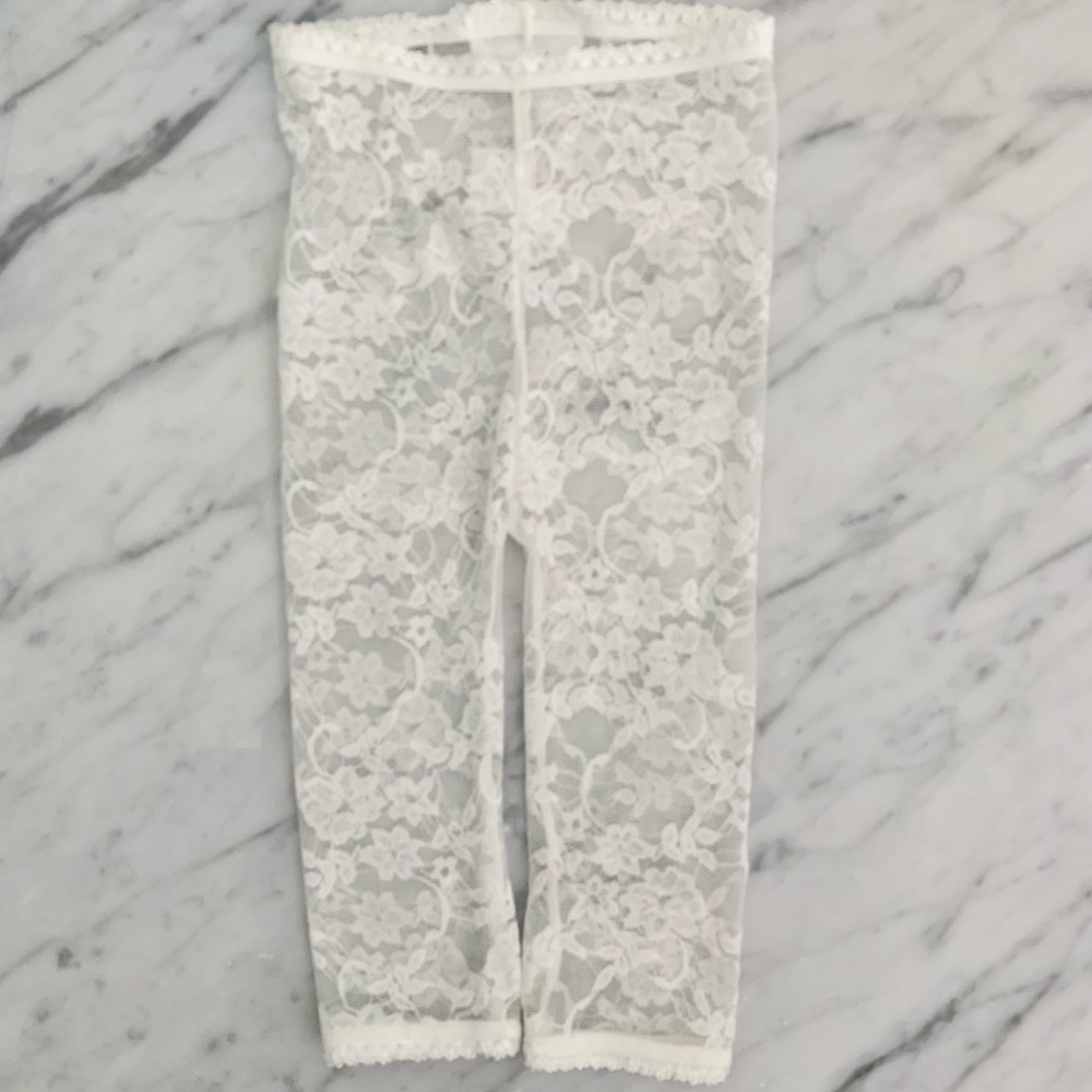 Baby Bella Maya Lace Footless Tights / Leggings White 18 months - Picture 8 of 11